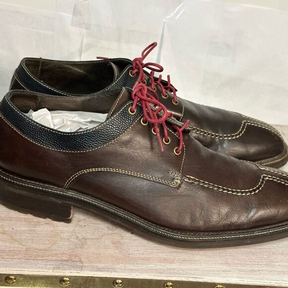 Cole Haan Brown and Red Oxfords with Classic Design size 11.5 good condition - Picture 1 of 6